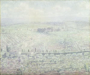 Paesaggio collinare toscano in una mattina di una giornata estiva soleggiata, c.1930